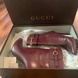 Gucci Lifford Classic Burgundy Boot